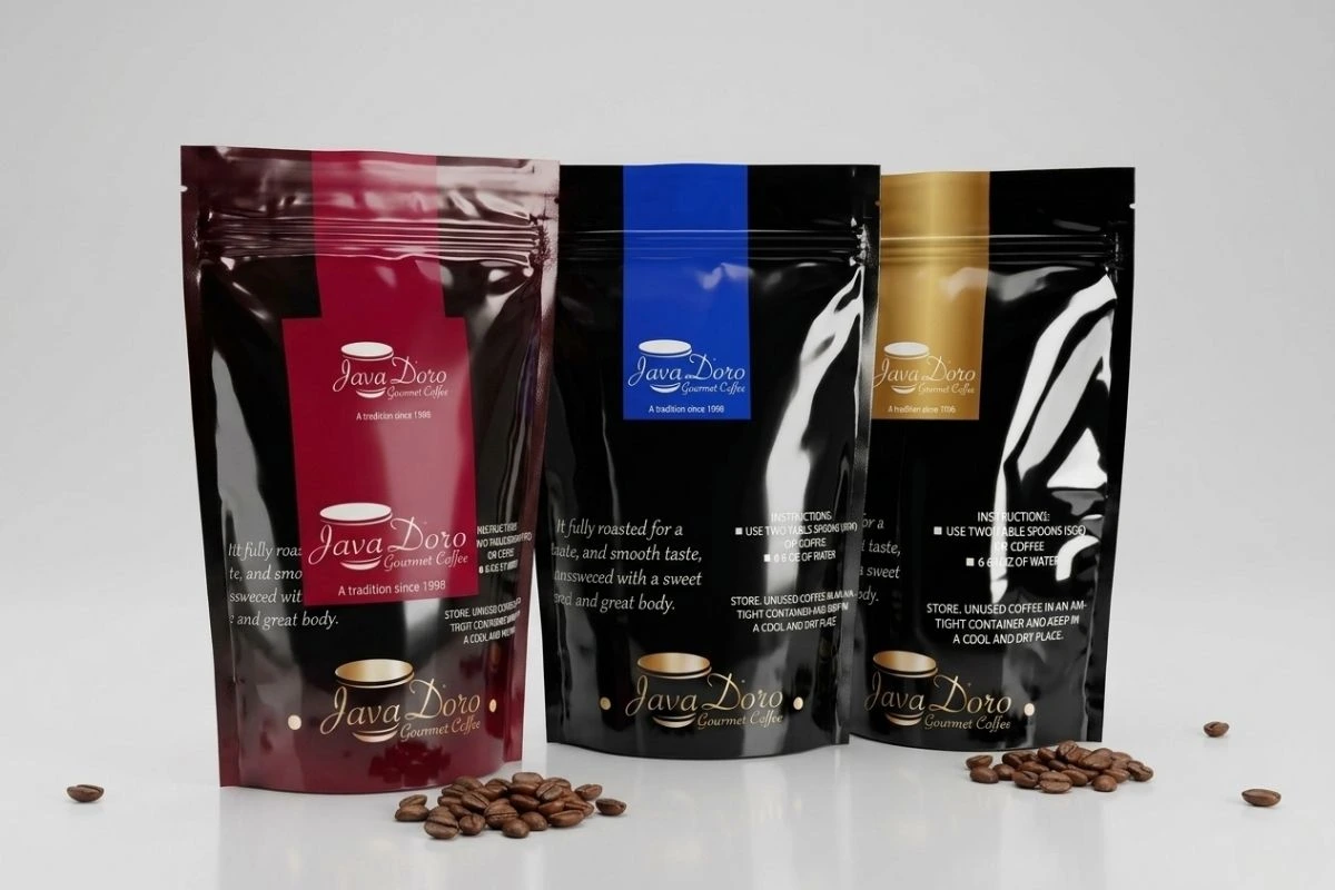 High barrier stand-up coffee pouch with resealable zipper for freshness protection High barrier stand-up coffee pouch with resealable zipper for freshness protection