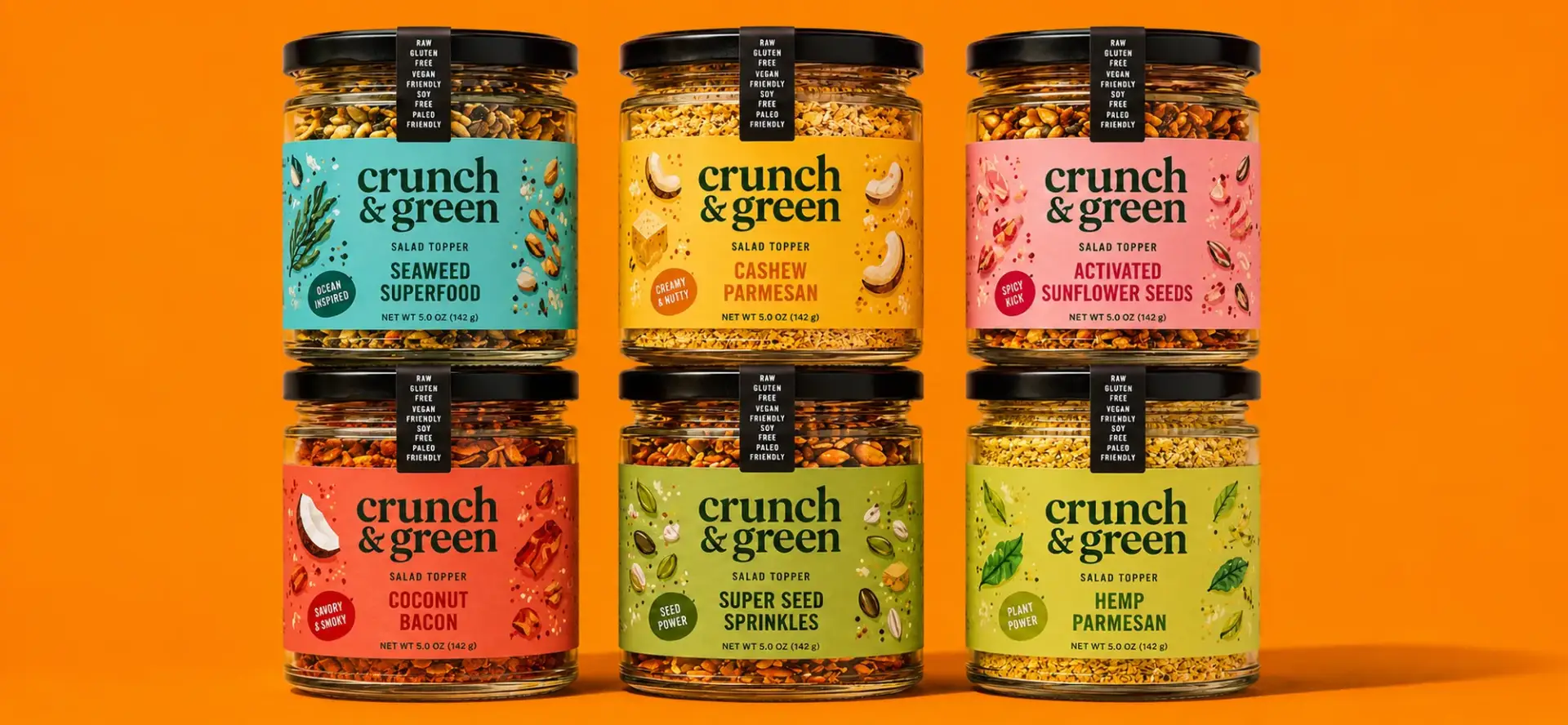 Custom printed product labels on jars