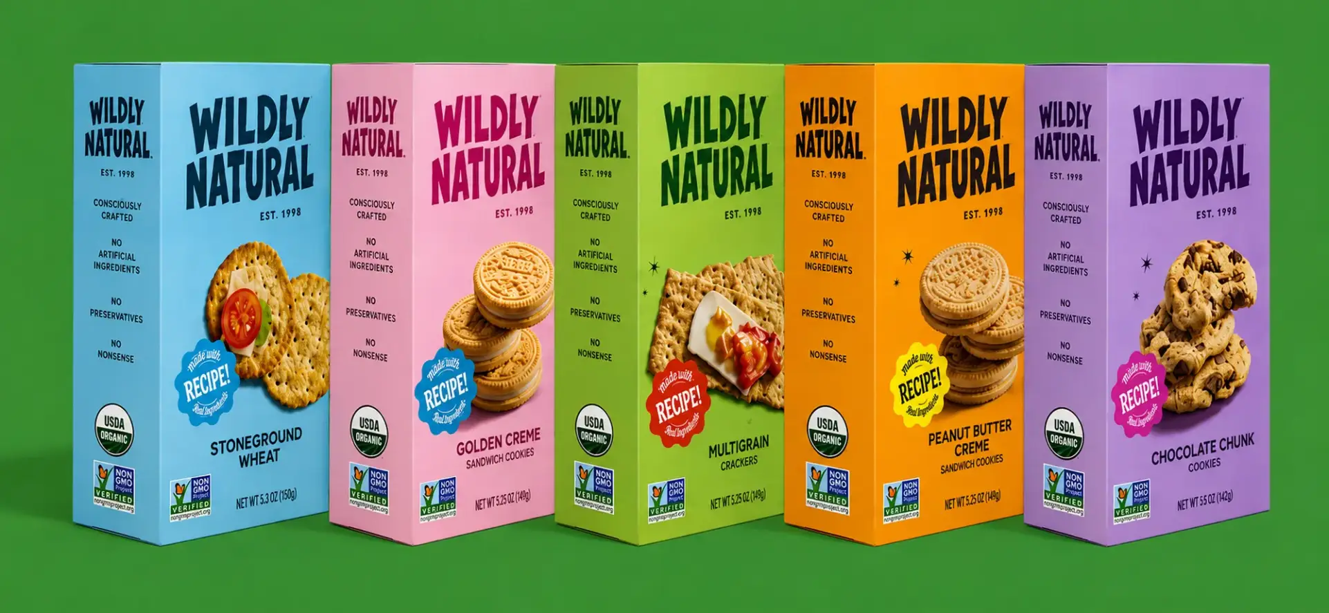 Custom printed folding cartons for snack products in multiple flavours